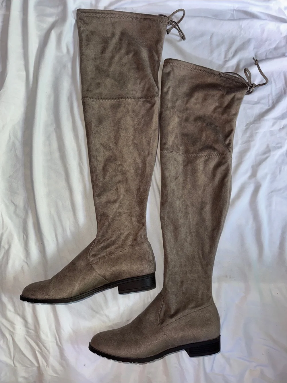 Unisa Over-the-Knee Suede Boot in Taupe 8M